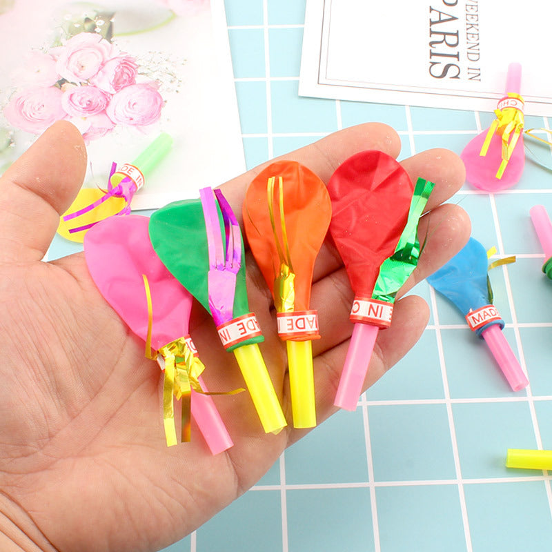 Whistle Balloon Party Favor Toy 100pcs Random Colors 4