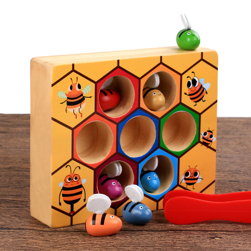 Wooden Montessori Toys Little Bee Sorting Toy for Toddlers 3