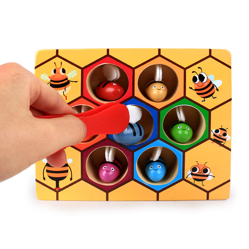 Wooden Montessori Toys Little Bee Sorting Toy for Toddlers 4