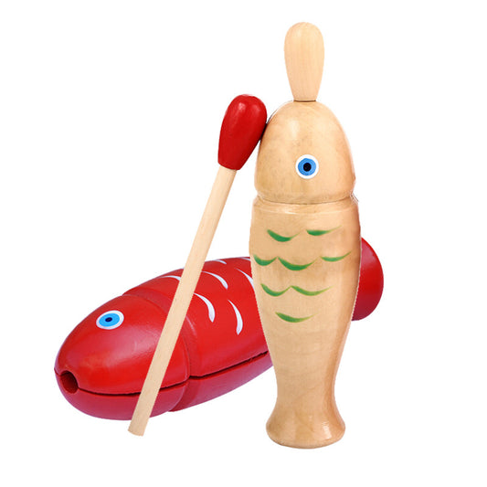 Wooden Chinese Block Percussion Musical Instrument Educational Toy