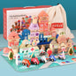 Wooden Building Blocks Educational Montessori Toys for Kids