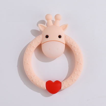 Giraffe Silicone Teether Baby Soothing Toy in Multiple Colors 15