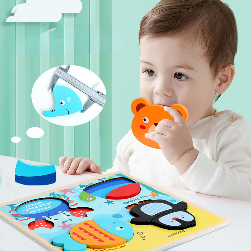 Wooden 3D Puzzle Educational Toy for Kids Early Development 2
