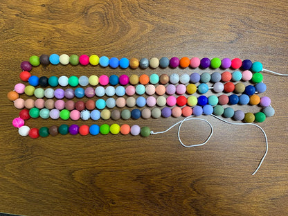50pcs 15mm Silicone Beads Solid Color Bulk Assortment 5