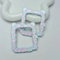 5Pcs 50x57mm Hand Painted Cat Photo Frame Acrylic Beads 9
