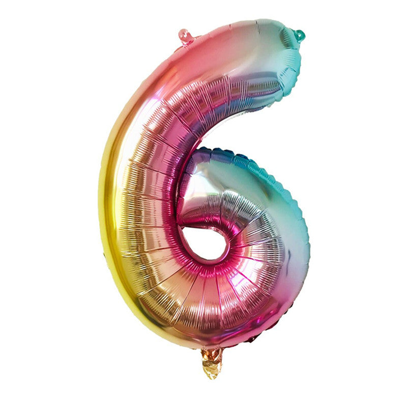 32-Inch Number Foil Balloons Party Decoration 5pcs 12