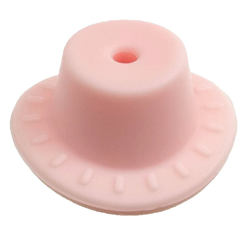 50pcs Silicone Focal Beads Cowboy Hat With Hole Center 8