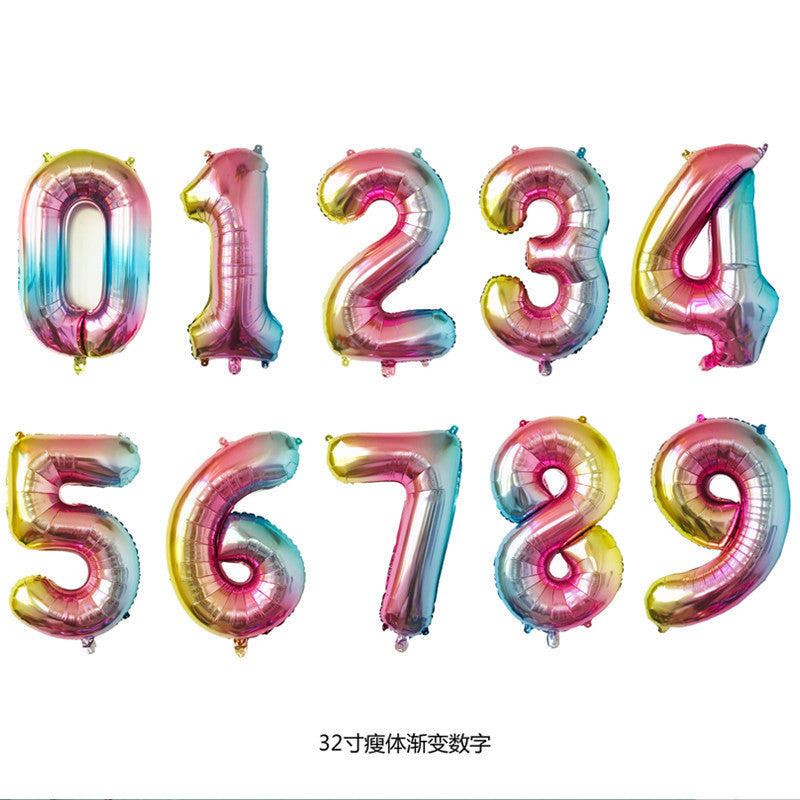32-Inch Number Foil Balloons Party Decoration 5pcs 4