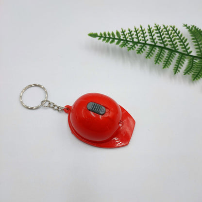 Light Up Safety Helmet Bottle Opener Plastic Keychain 6