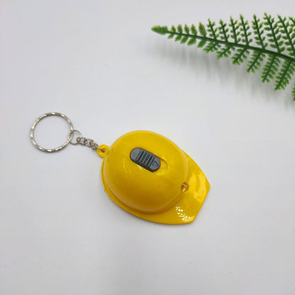 Light Up Safety Helmet Bottle Opener Plastic Keychain 8