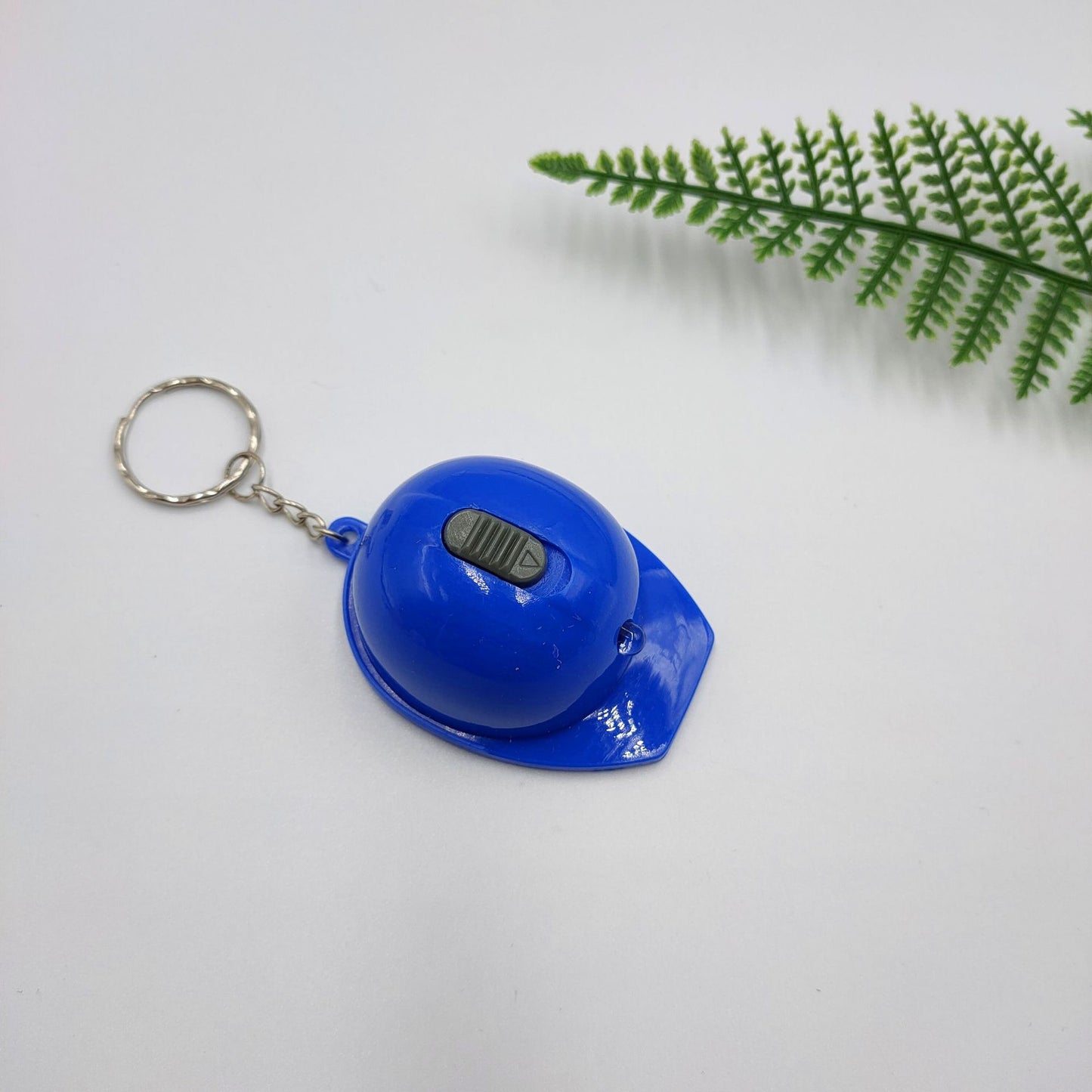 Light Up Safety Helmet Bottle Opener Plastic Keychain 9