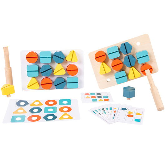 Wooden Double Screwing Montessori Toys Educational Fine Motor Skills