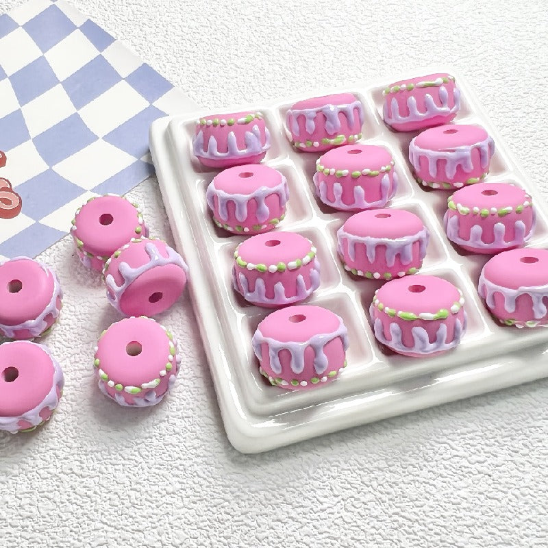 10pcs 14x20mm Cake Acrylic Beads DIY Bracelet Making 4