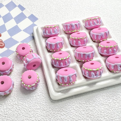 10pcs 14x20mm Cake Acrylic Beads DIY Bracelet Making 4
