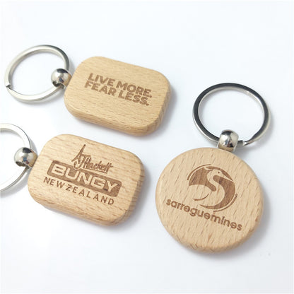 Wooden Beech Wood Keychain Blank Various Shapes for DIY 3