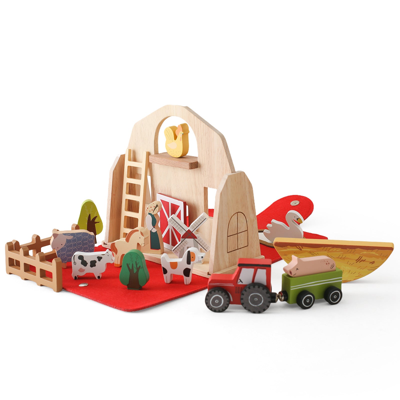 Wooden Kids Musical Instruments Early Education Barn Toy 3