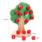 Wooden Magnetic Apple Tree Montessori Toys for Kids 3