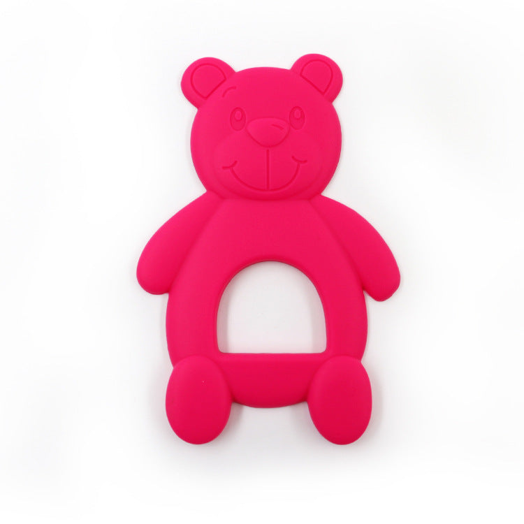 Silicone Bear Shaped Baby Teething Toy 9.2x6x0.6cm 12