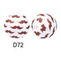 50pcs 15mm Rhombus Printed Silicone Beads Colorful Design 42