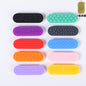 Tactile Sensory Stone Silicone Oblong Shape Fidget Worry Stone With Suction Cup