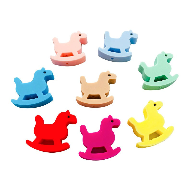 20pcs Silicone Focal Beads Trojan Horse Side Profile 2
