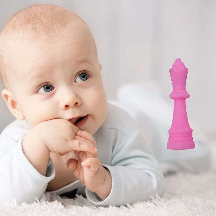 Silicone Teething Toy Crown Chess Piece Baby Teether