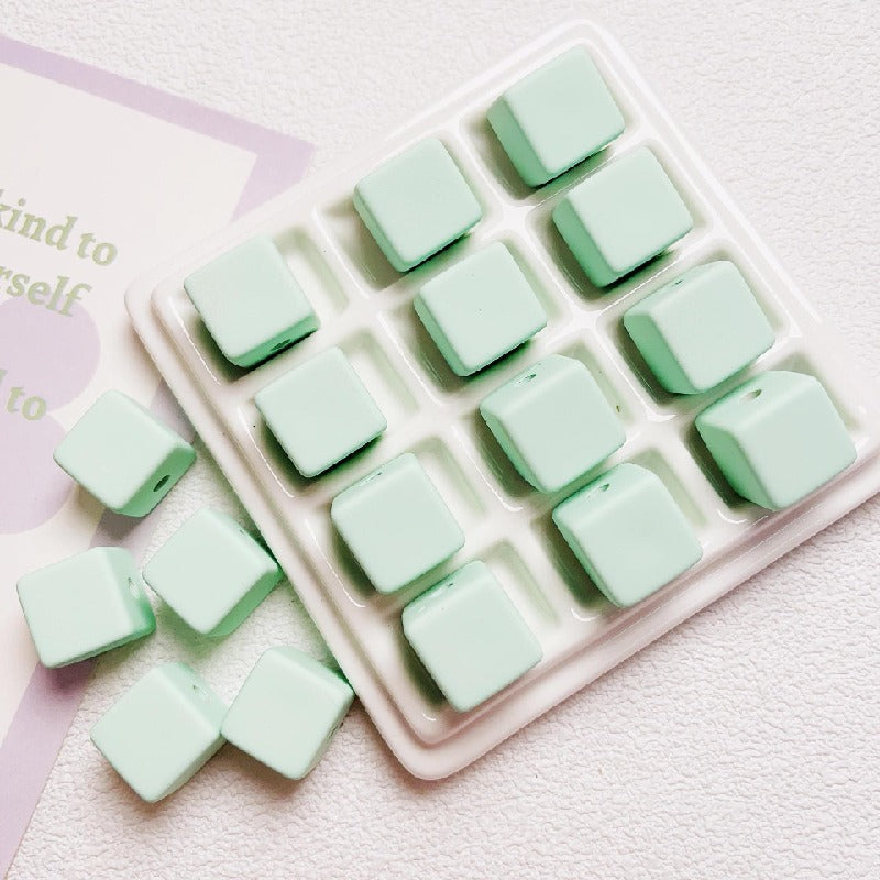 10pcs 16mm Cube Acrylic Beads DIY Bracelet Making 16