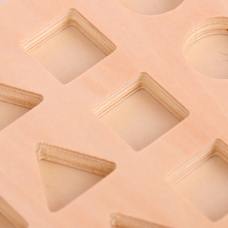 Wooden Geometric Staircase Building Blocks Educational Toy 3