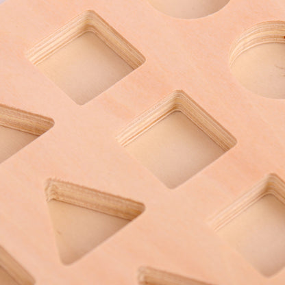 Wooden Geometric Staircase Building Blocks Educational Toy 3