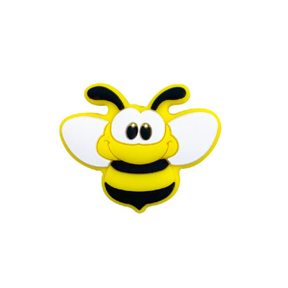 20pcs Silicone Focal Beads Bee Character Front Facing 3