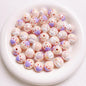 5pcs 16mm Cartoon Round Acrylic Beads Hand-Painted for Jewelry Making 7