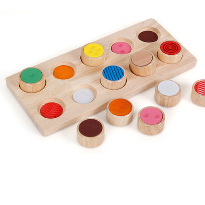 Wooden Montessori Toys Touchpad Color Pairing Educational Toy