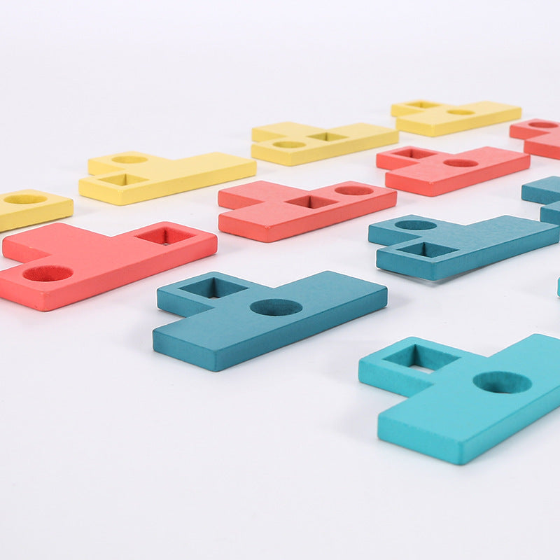 Children's Wooden Puzzle Shape Matching Educational Toy 19.5x18x4.5cm 4