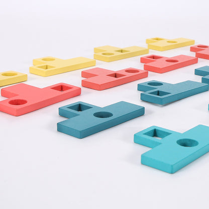 Children's Wooden Puzzle Shape Matching Educational Toy 19.5x18x4.5cm 4
