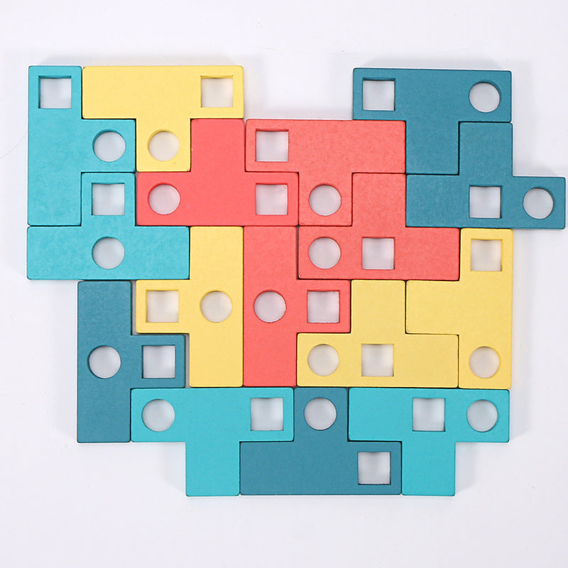 Children's Wooden Puzzle Shape Matching Educational Toy 19.5x18x4.5cm 3