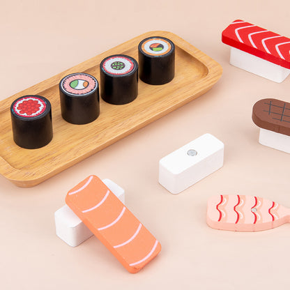 Wooden Pretend Play Magnetic Sushi Toy for Kids 5