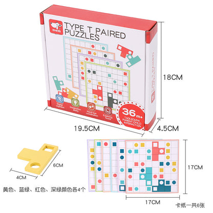 Children's Wooden Puzzle Shape Matching Educational Toy 19.5x18x4.5cm 5