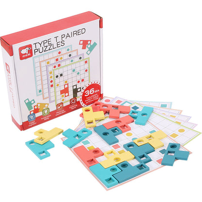 Children's Wooden Puzzle Shape Matching Educational Toy 19.5x18x4.5cm