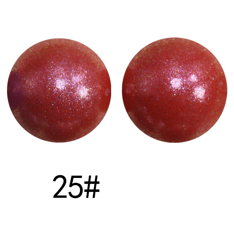 50pcs 15mm Color Changing Silicone Beads Glossy Finish 85
