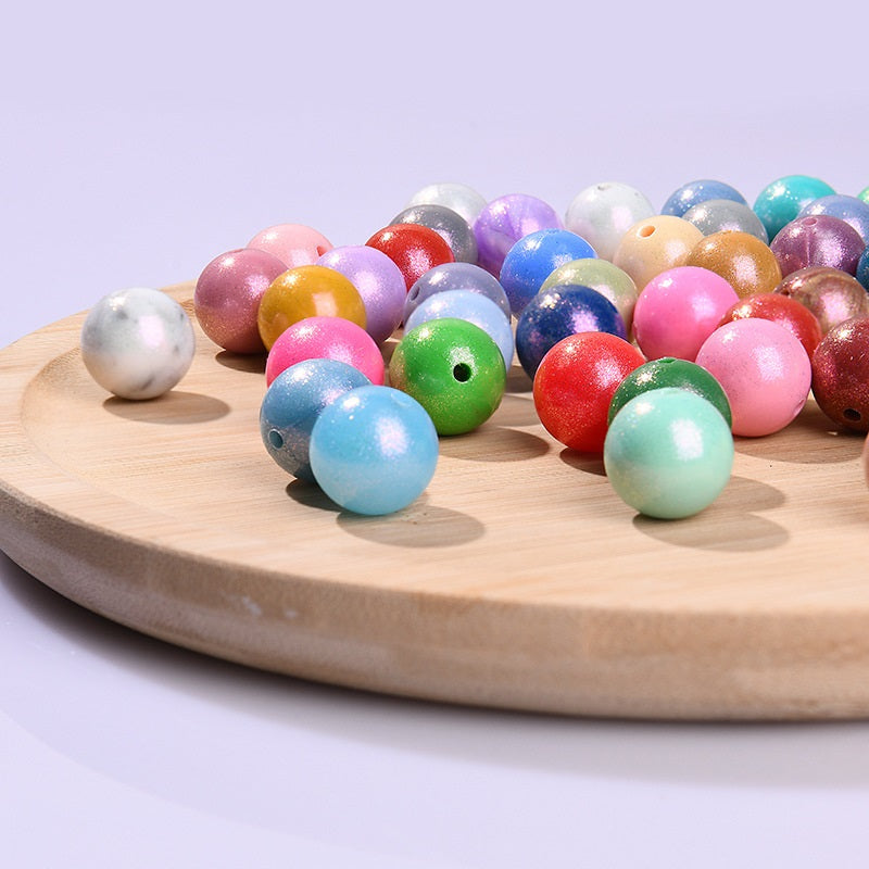 50pcs 15mm Color Changing Silicone Beads Glossy Finish 4