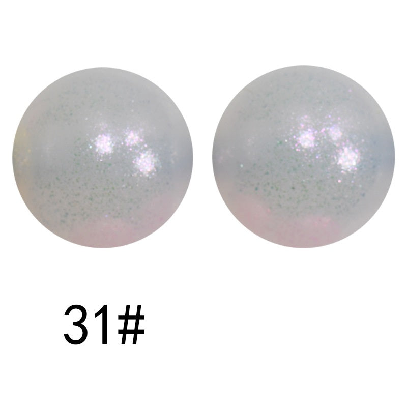 50pcs 15mm Color Changing Silicone Beads Glossy Finish 91