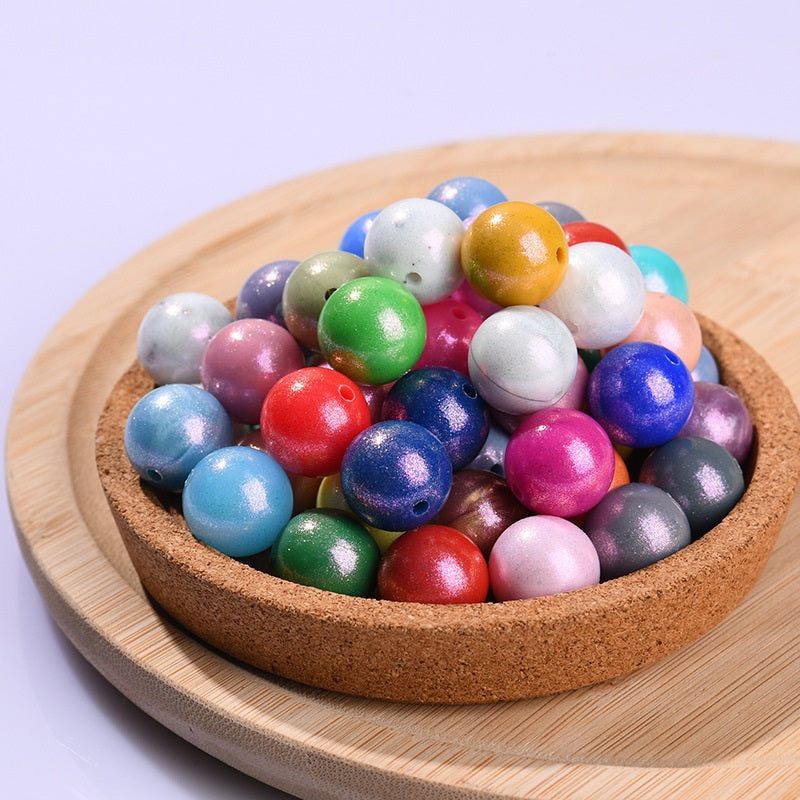 50pcs 15mm Color Changing Silicone Beads Glossy Finish
