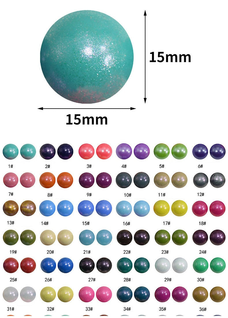 50pcs 15mm Color Changing Silicone Beads Glossy Finish 2