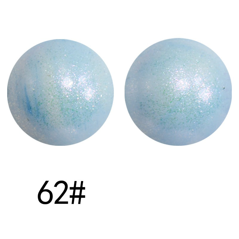 50pcs 15mm Color Changing Silicone Beads Glossy Finish 19