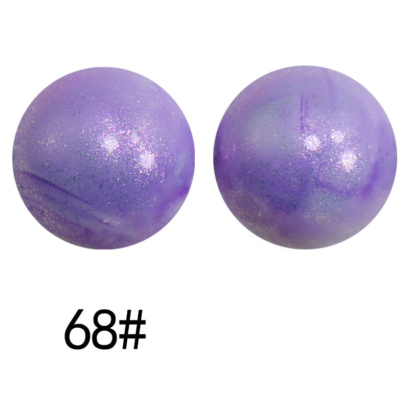 50pcs 15mm Color Changing Silicone Beads Glossy Finish 25