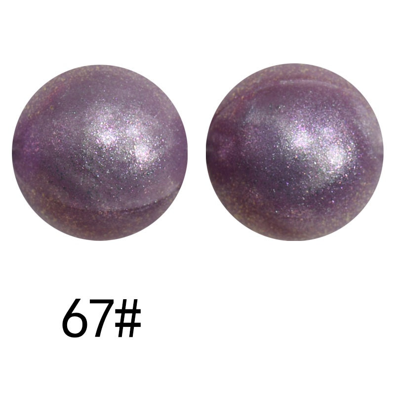 50pcs 15mm Color Changing Silicone Beads Glossy Finish 24