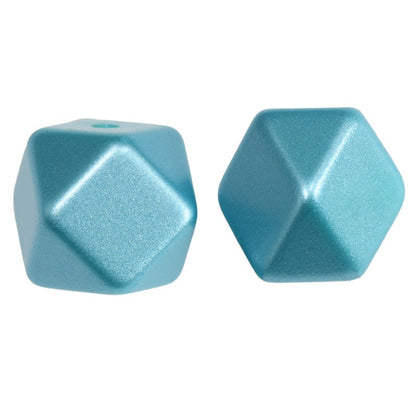50pcs 15mm Metallic Silicone Beads For DIY Bracelet Keychain Jewelry 13