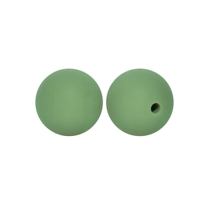50pcs 15mm Silicone Beads Solid Color Bulk Assortment 112