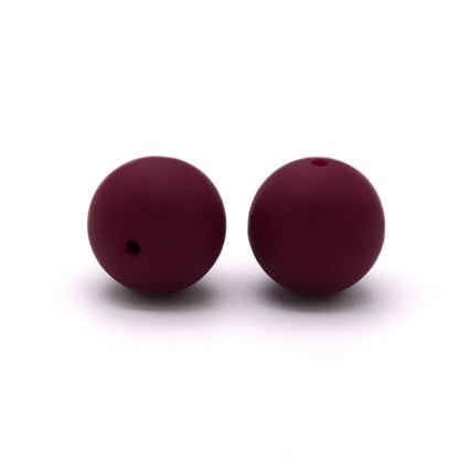 50pcs 15mm Silicone Beads Solid Color Bulk Assortment 40