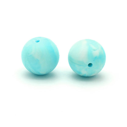 50pcs 15mm Silicone Beads Solid Color Bulk Assortment 75